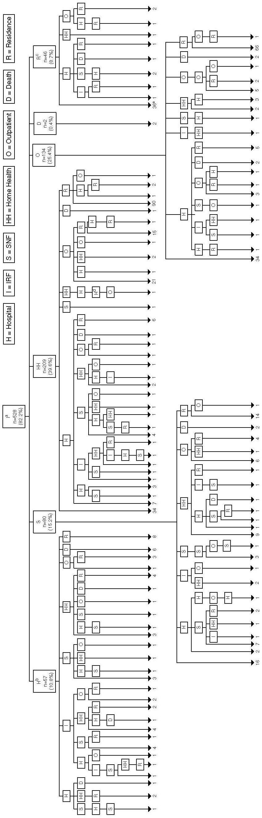 Organizational Chart: Patterns of Post-Acute Care for Stroke Victims Following Discharge from Acute Hospital and Admission to Inpatient Rehabilitation Facility