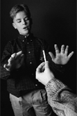 Teenager refusing a cigarette