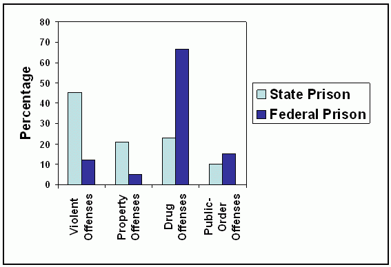 Exhibit 2-3. Types of Offenses Committed by Fathers in Prison. See text for explanation of chart.