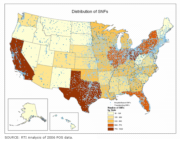 Number of SNF's by state