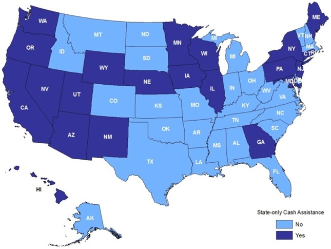 Figure 2: State-Only Cash Assistance. See Long Description for data.