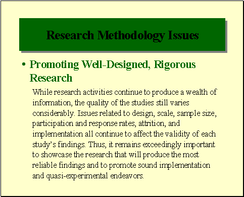 Research Methodology Issues