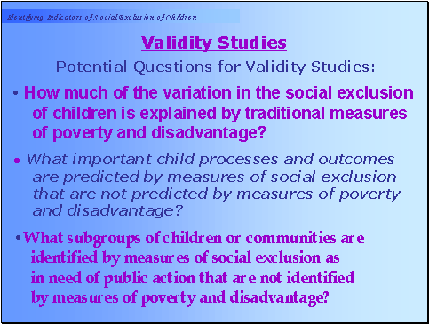 Validity Studies