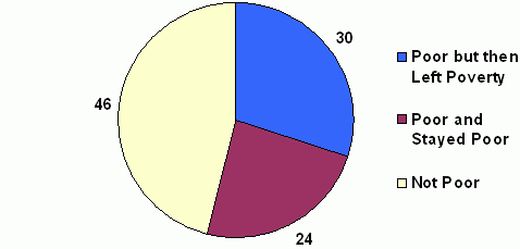 Figure 1. Poverty Experiences of Single Mothers During 2001. See text for explanation.