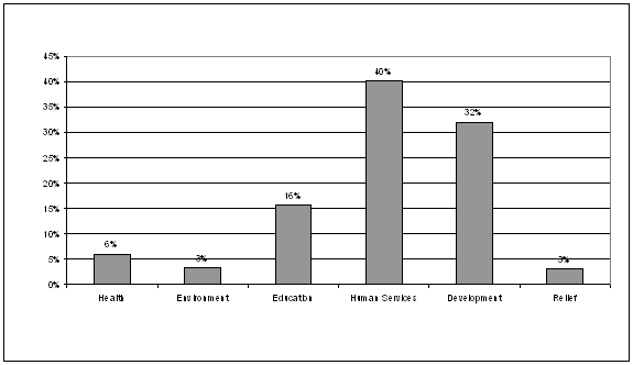 DISTRIBUTION     OF USG DOMESTIC SPENDING BY SECTOR IN FY 2006