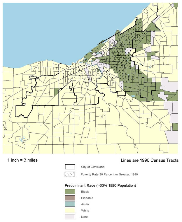 Figure 8.2:Cuyahoga County, OH. Predominant Race 1990